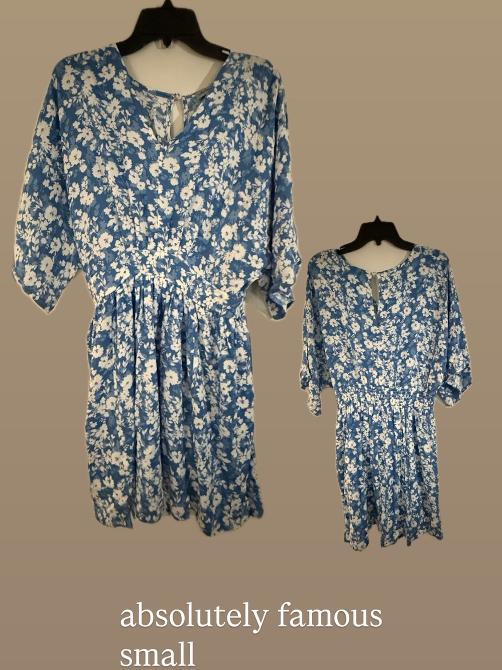 Absolutely Famous Blue & White Floral Girls' Casual Dress